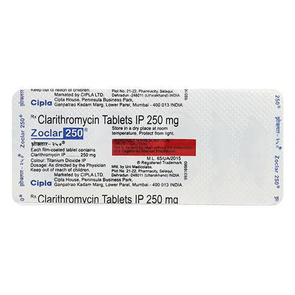 Zoclar 250mg Tablet 4'S