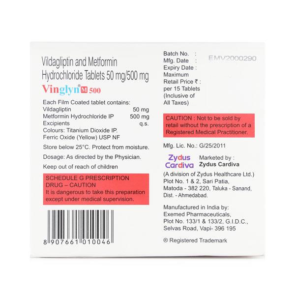 VINGLYN M 500mg Tablet 15's