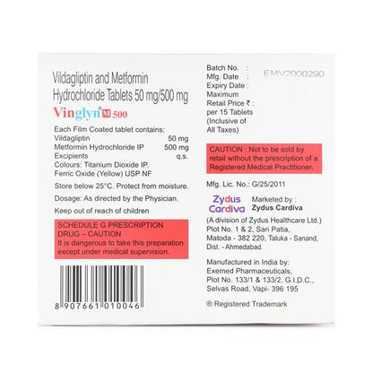 VINGLYN M 500mg Tablet 15's