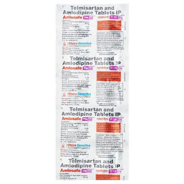 Amlosafe TM 80mg Tablet 10'S