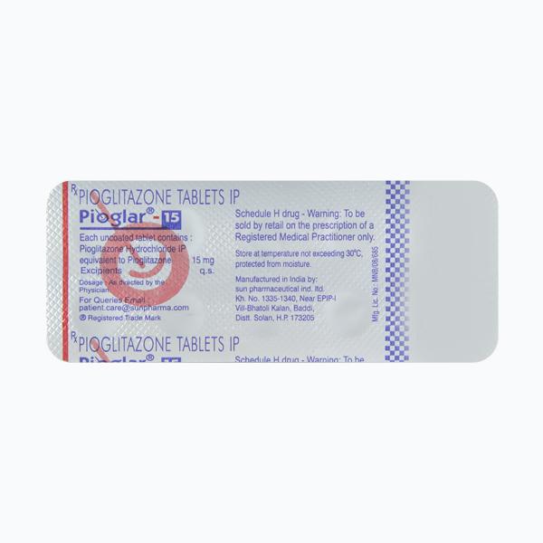 Pioglar 15mg Tablet 10'S
