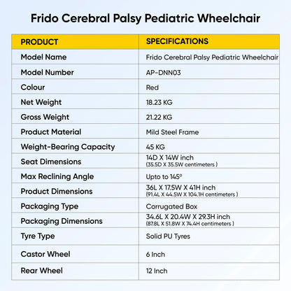 Frido Cerebral Palsy Pediatric Wheelchair