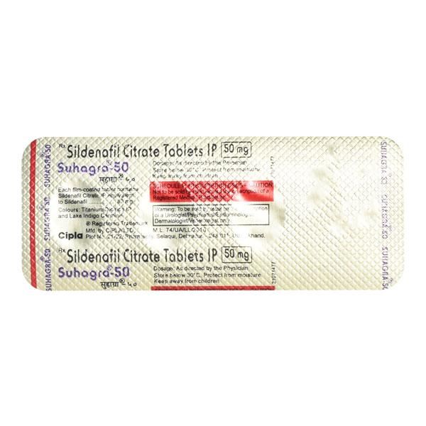 Suhagra 50mg Tablet 4'S