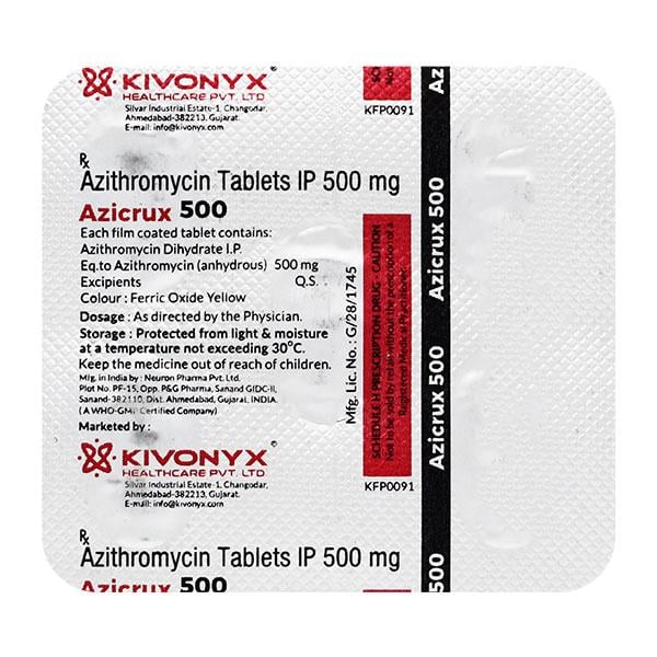 AZICRUX 500 Tablet 5's