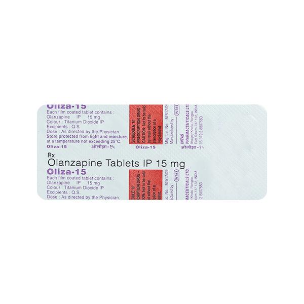 Oliza 15mg Tablet 10'S