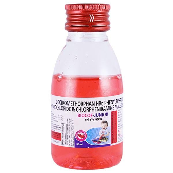 BIOCOF JUNIOR Strawberry Flavour Syrup 60ml