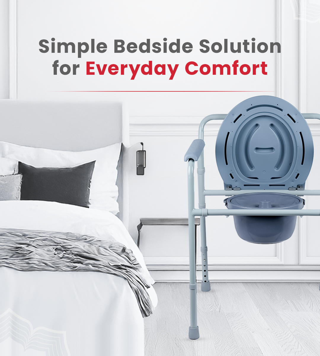 Bedside Commode Chair Foldable