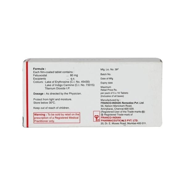 Foxstat 80mg Tablet 10'S