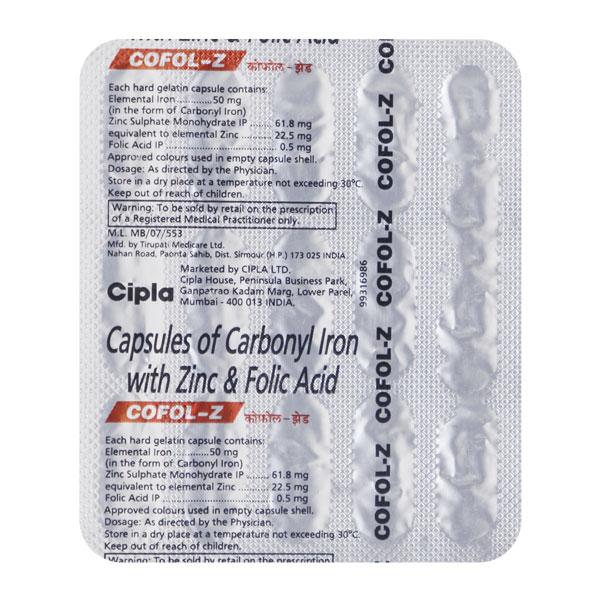 Cofol Z Capsule 15'S