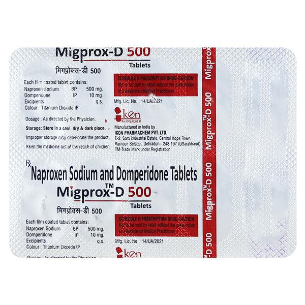 MIGPROX D 500 Tablet 10's
