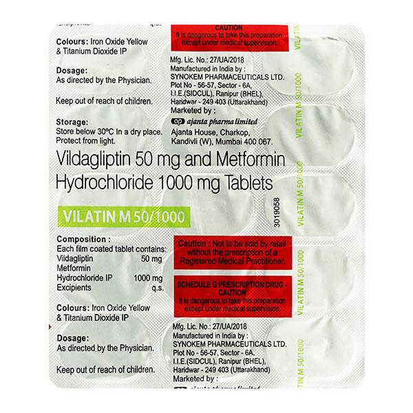 VILATIN M 1000mg Tablet 15's