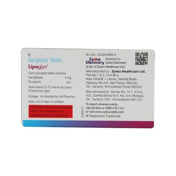 Lipaglyn 4mg Tablet 10'S