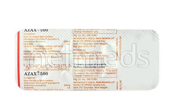 Azax 500mg Tablet 3'S
