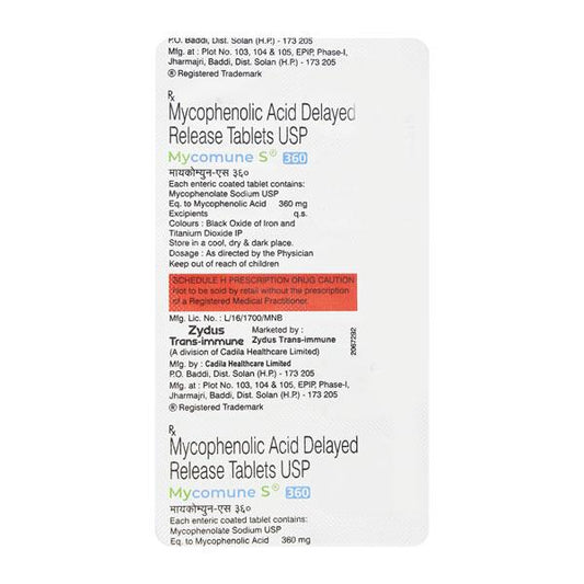 Mycomune S 360mg Tablet 10'S