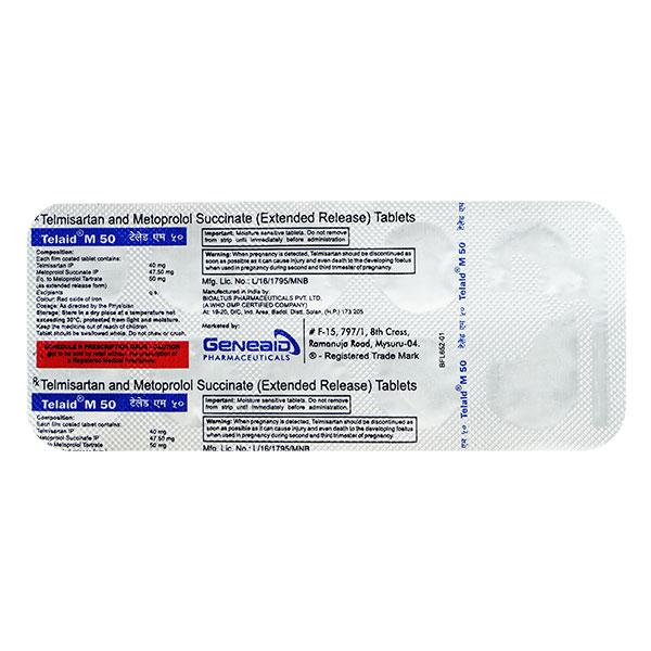 TELAID M 50 Tablet 10's