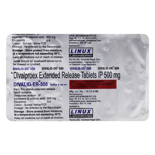 Divalid ER 500mg Tablet 10'S
