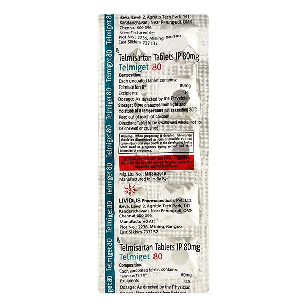 Telmiget 80mg Tablet 10'S