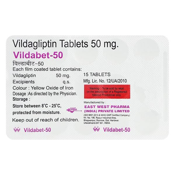 VILDABET 50 Tablet 15's