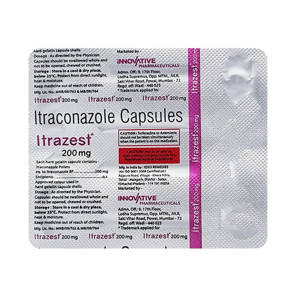 ITRAZEST 200mg Capsule 4's