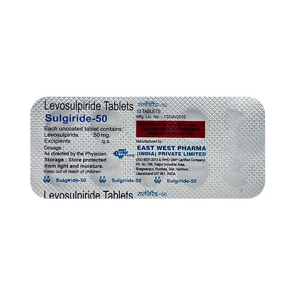 Sulgiride 50mg Tablet 10'S