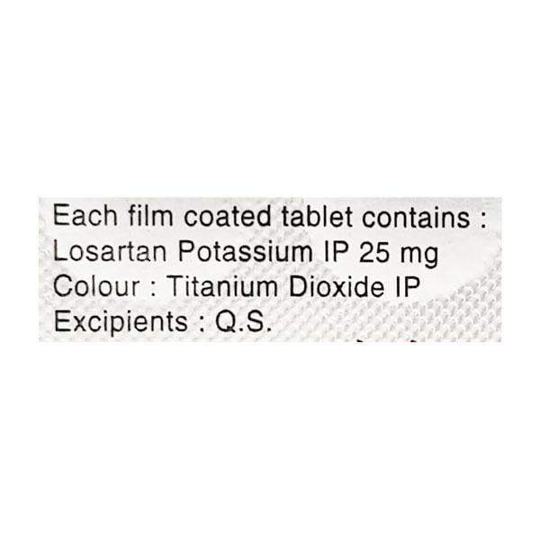 Losartas 25mg Tablet 10'S