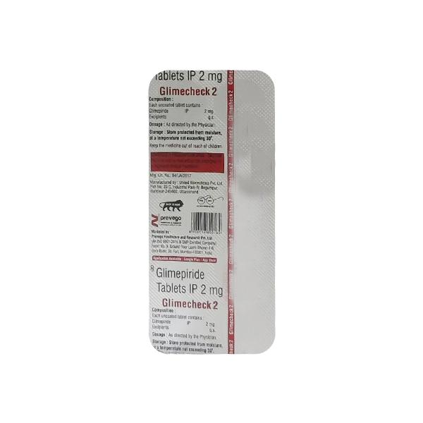 GLIMECHECK 2 Tablet 10's