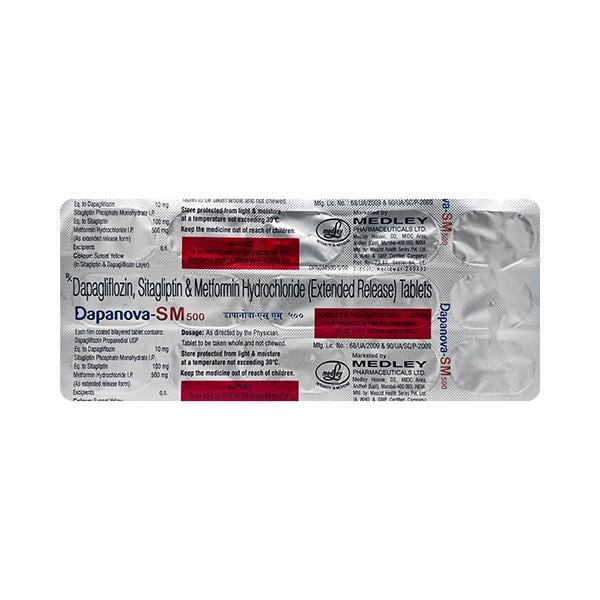 DAPANOVA SM 500 Tablet 15's