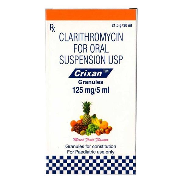 Crixan Granules 125mg Mixed fruit Flavour Suspension 30ml