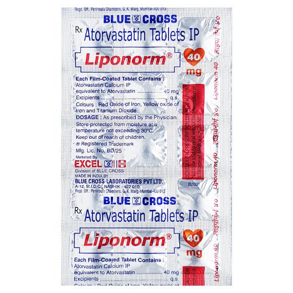 Liponorm 40mg Tablet 15'S