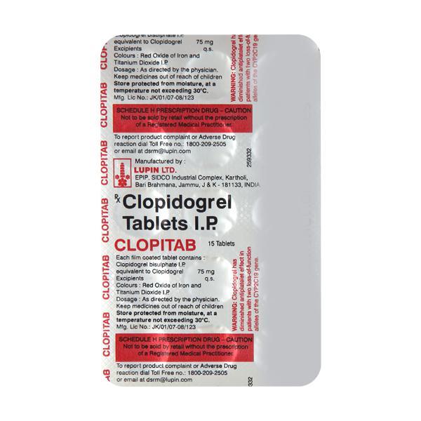 Clopitab 75mg Tablet 15'S