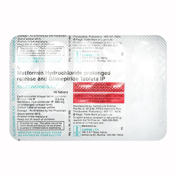 Gluconorm G 0.5mg Tablet 10'S