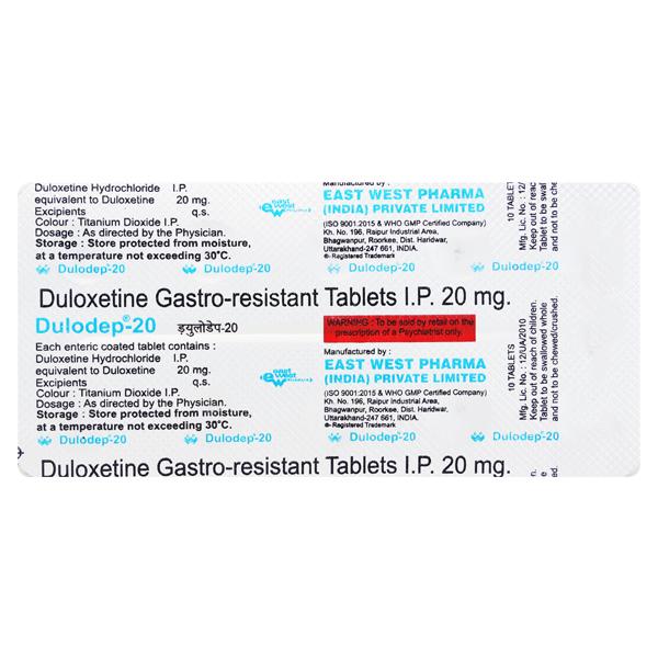 Dulodep 20mg Tablet 10'S