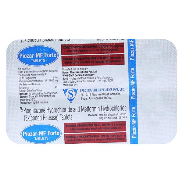 PIOZAR MF FORTE Tablet 10's