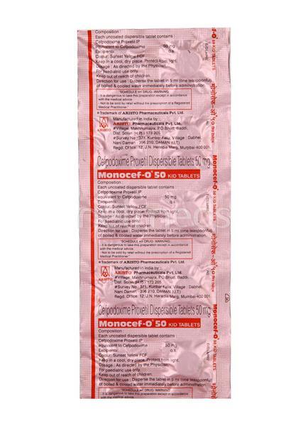 Monocef O Kid 50 Tablet 10'S