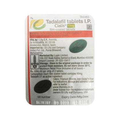 Cialis 10mg Tablet 2'S