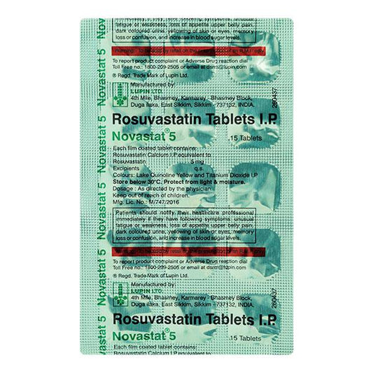 Novastat 5mg Tablet 15'S