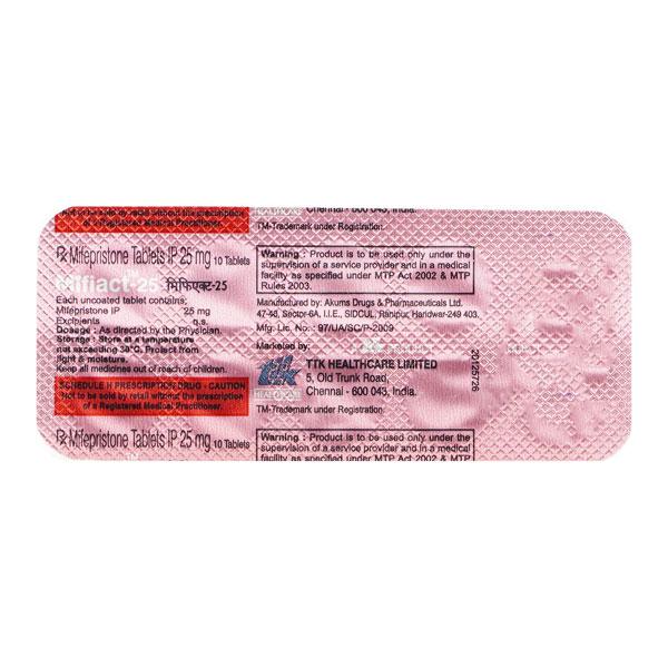 Mifiact 25mg Tablet 10'S