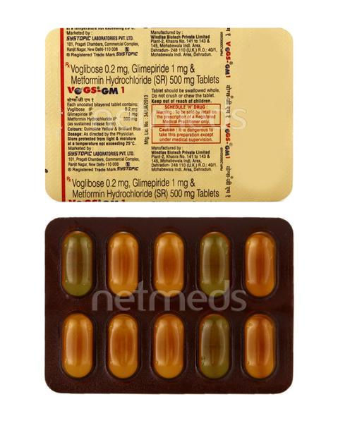 Vogs GM 1mg Tablet 10'S