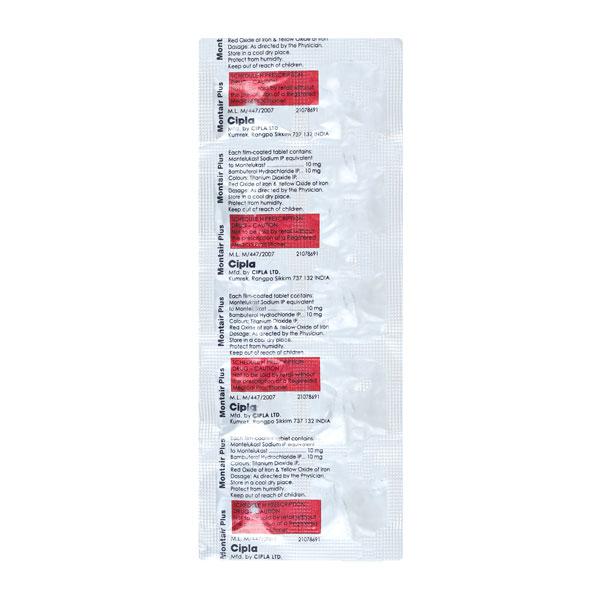 Montair Plus Tablet 10'S