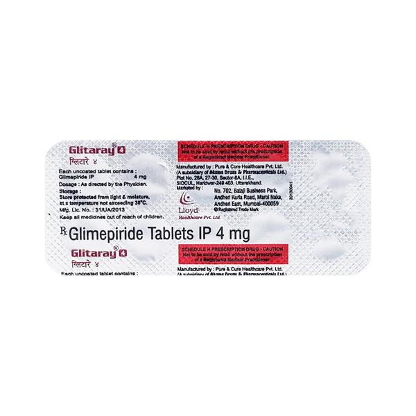 Glitaray 4mg Tablet 10'S