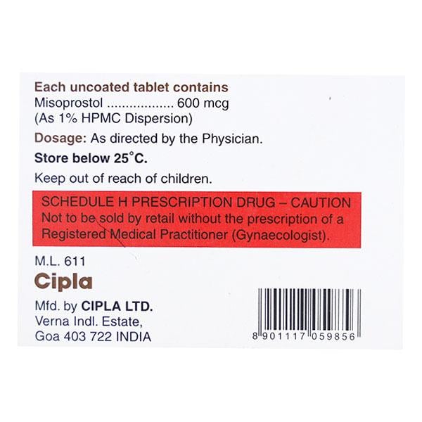 Misoprost 600mcg Tablet