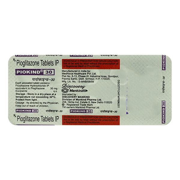 Piokind 30mg Tablet 10'S