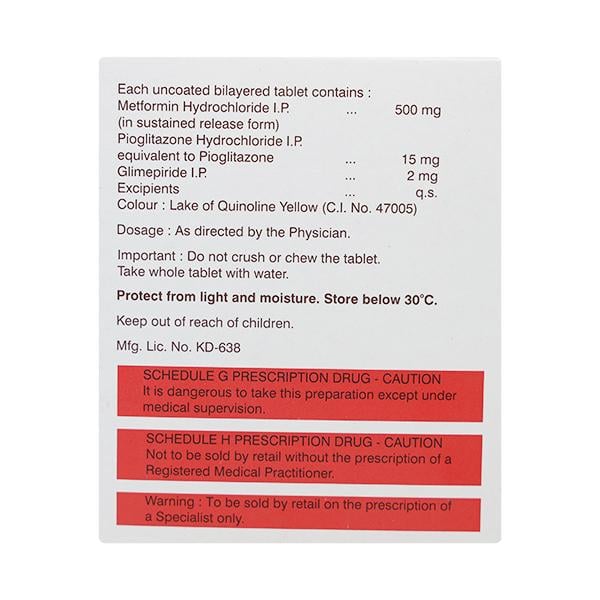 GLYCIPHAGE PG 2mg Tablet 15's