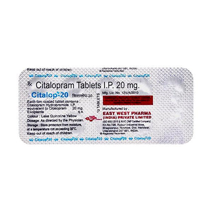 Citalop 20mg Tablet 10'S