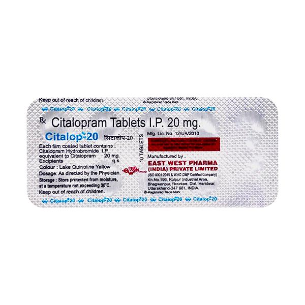 Citalop 20mg Tablet 10'S
