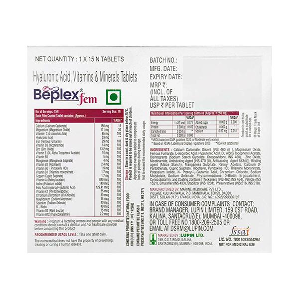 BEPLEX FEM Tablet 15's