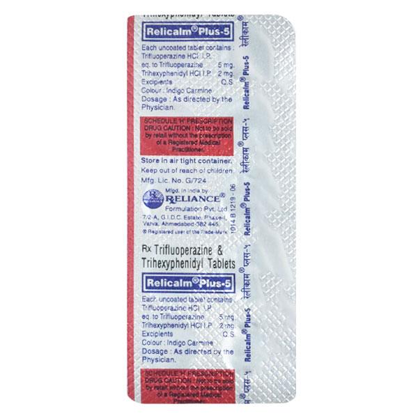 Relicalm Plus 5mg Tablet 10'S