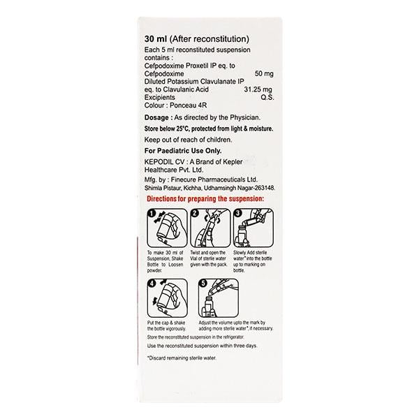 KEPODIL CV 81.25 Dry Syrup 30ml
