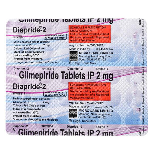 DIAPRIDE 2mg Tablet 30's