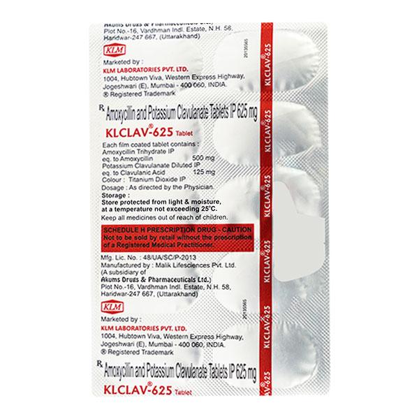 KLCLAV 625 Tablet 10's